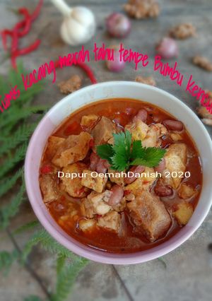 Foto resep Tumis kacang merah tahu tempe bumbu kencur