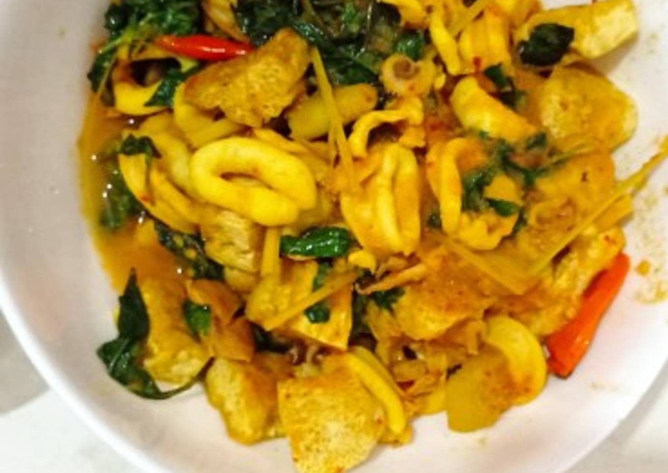 Cumi Sotong Tahu Rica - Rica