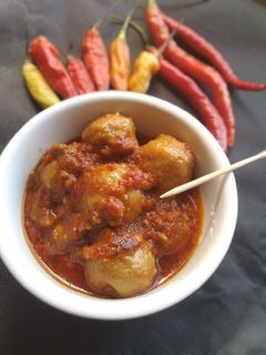 Foto resep Bakso goreng sambel monyong🌶️