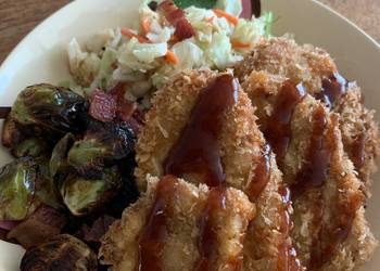 Popular Cuisine Japanese Hitokuchi Katsu mini deep fried pork cutlets Delicious