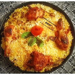 Chinese chicken biryani A picture of Chinese chicken biryani.
