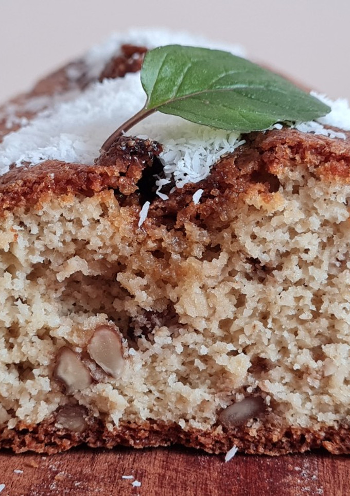 Una foto de Budín de avena y coco en licuadora
