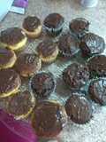 Cupcakes de vainilla y chocolate