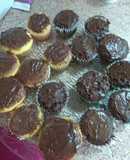 Cupcakes de vainilla y chocolate