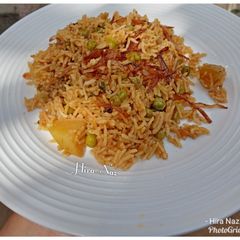 A picture of Matar pulao.