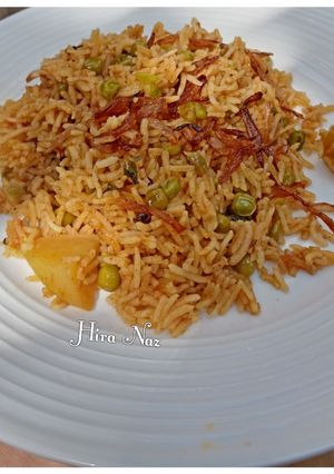A picture of Matar pulao.