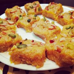 Sev burfi or Singhar ji mithai A picture of Sev burfi or Singhar ji mithai.