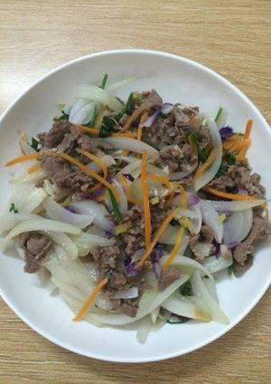 Hình của món Thịt bò sào rau củ.