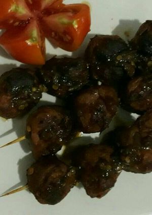 Foto resep Sate bakso bakar oven puedas