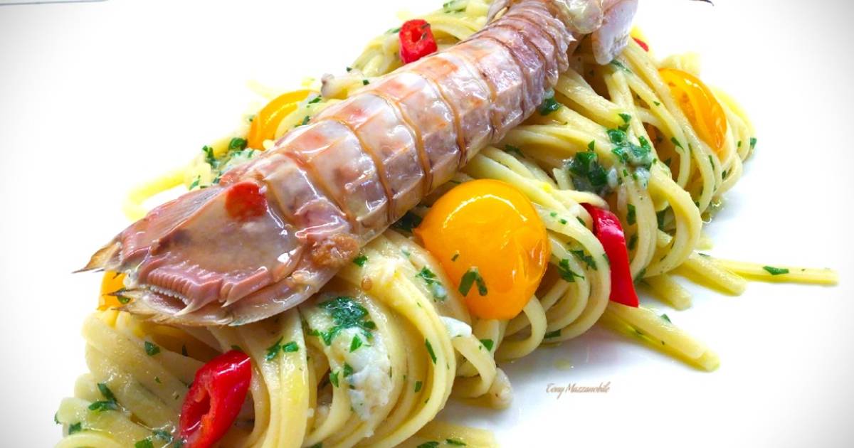 Ricetta Linguine con cicale di mare di Tony Mazzanobile - Cookpad