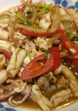 Foto resep Tumis sotong bumbu simple