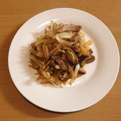 A picture of 洋蔥炒肉絲.