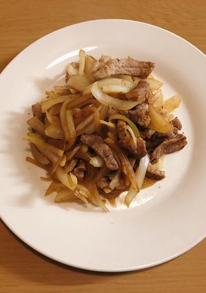 A picture of 洋蔥炒肉絲.