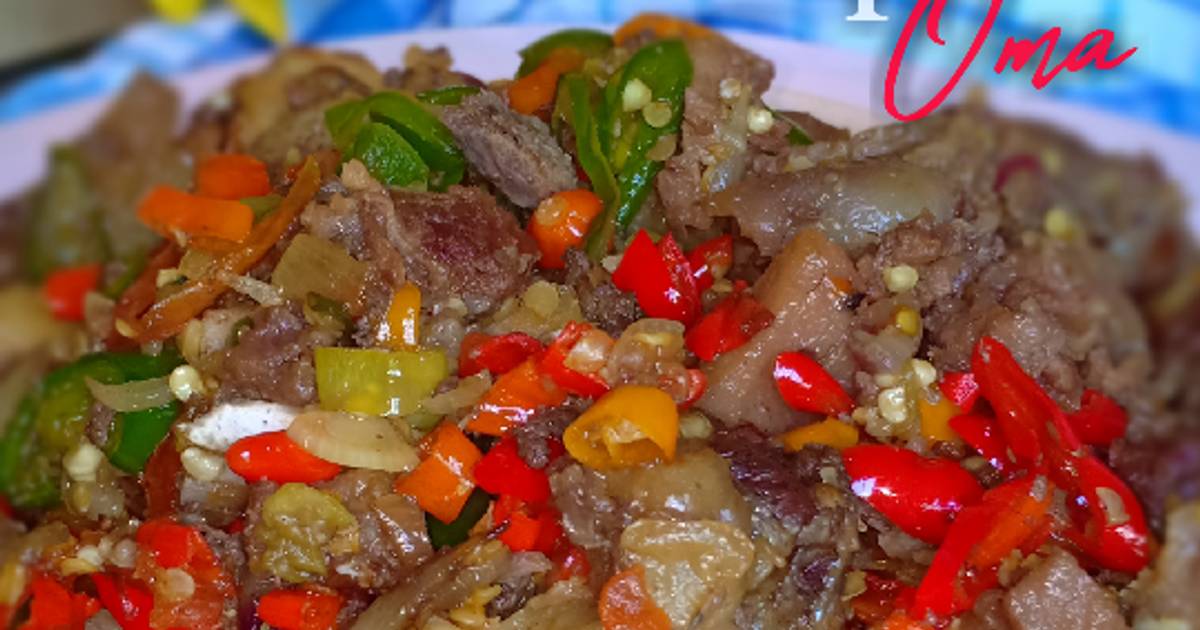 Resep Oseng Tetelan Daging Sapi Pedas Nampol Oleh Dapuroma Cookpad