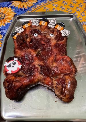 Une photo de Gâteau Halloween aux prunes et vanille