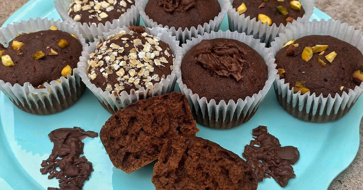 Muffins de chocolate veganos y saludables Receta de Gaby- Cookpad