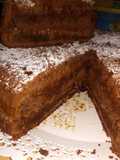 Torta de choco con marroc y café