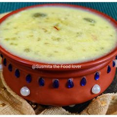 A picture of Kesari sabudana kheer.