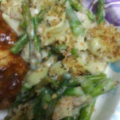 A picture of Asparagus Tortellini Alfredo.