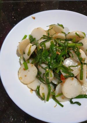 Foto resep Bakso ikan kucai tumis