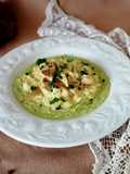 Risotto ai funghi cardoncelli su purè di fave fresche