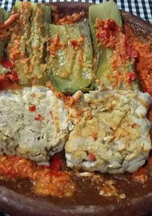 Foto resep Sambel Kemiri Kencur Terong dan Tempe