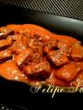Lomo de novillo en salsa