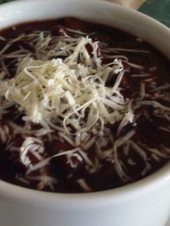 Una foto de Sopa de caraotas (frijoles) negros