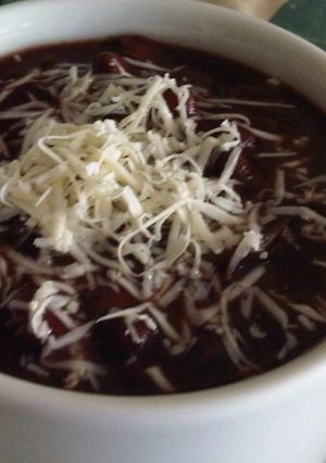 Una foto de Sopa de caraotas (frijoles) negros