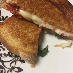A picture of Tomato Basil Grilled Cheese.