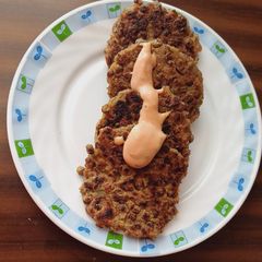 Akkha masoor ridge gourd pancake A picture of Akkha masoor ridge gourd pancake.