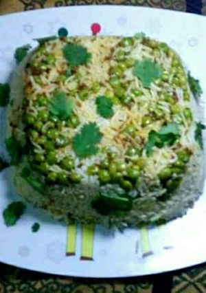 A picture of Matar pulao.