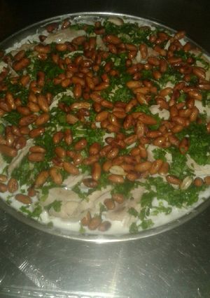 صورة لوصفة فتة الدجاج
