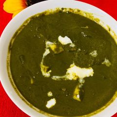 A picture of Jain Palak Paneer.