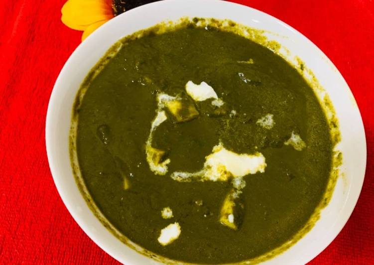 Jain Palak Paneer