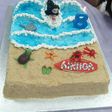 Tarta de cumpleaños playa
