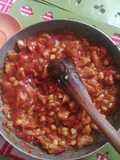 Pollo en salsa roja