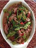 Tongseng daging kambing kacang koro