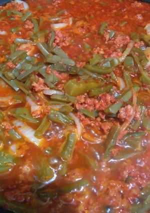 Una foto de Nopales con chorizo