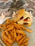Burgers 🍔 with Homemade Buns and French Fries 🍟