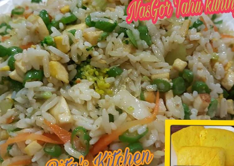 Bahan mengolah Vegan NasGor tahu kuning yang Enak Banget