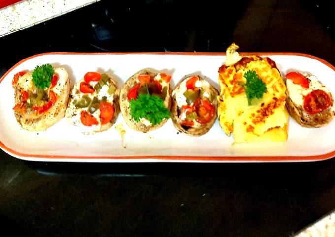 Step-by-Step Guide to Prepare Gordon Ramsay My Tomato + Basil Bruschetta Stuffed Mushrooms 🥰