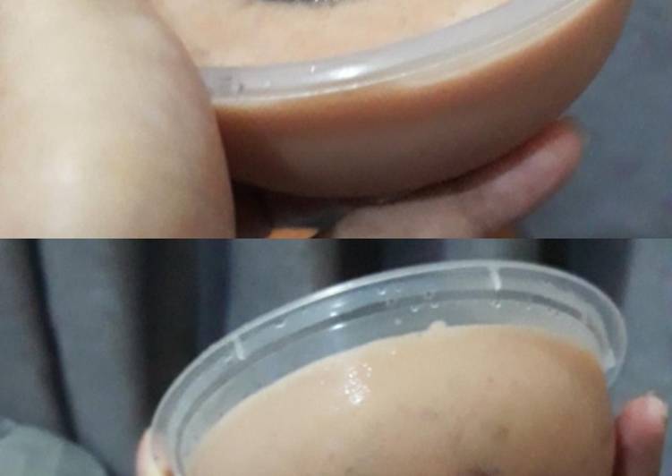 Puding kurma (toping oreo rasa eskrim)