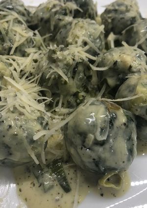 Una foto de Malfatti de espinaca