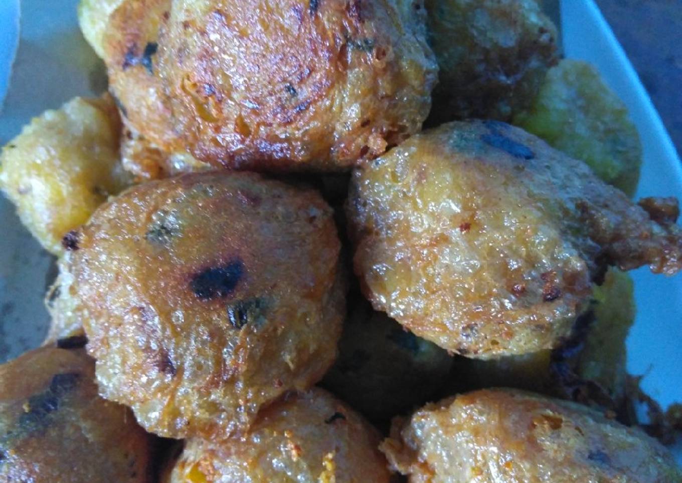 Perkedel isi telur puyuh