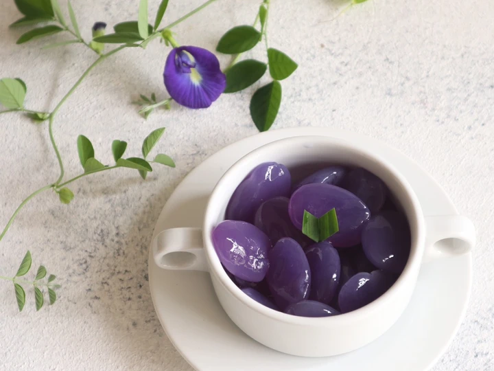 Langkah Mudah untuk Membikin Resep Manisan kolang kaling bunga telang yang Bisa Manjain Lidah Anti Ribet, Sempurna