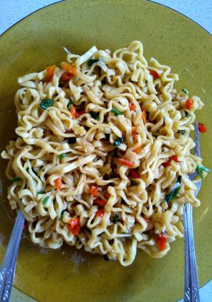 Foto resep mie pipih pedas n nikmat