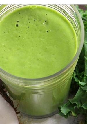 A picture of Cucumber and Spinach juice.