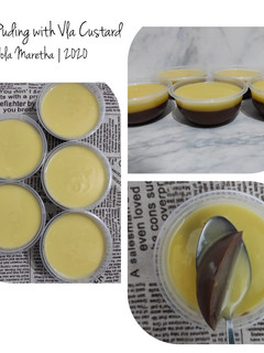 Foto resep Choco puding with vla custard