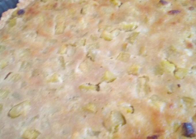 Tarte a la rubharbe pate au flocon d'avoine